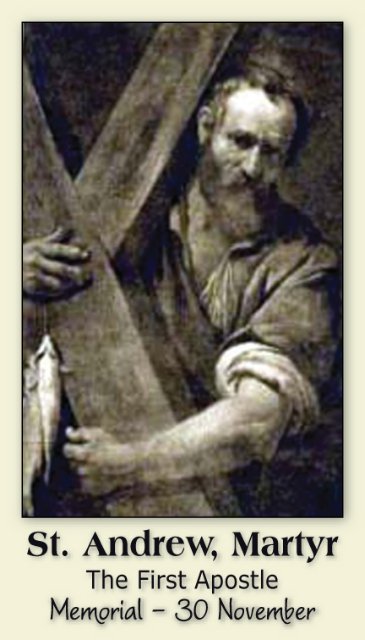 Nov 30th: St. Andrew Prayer Card